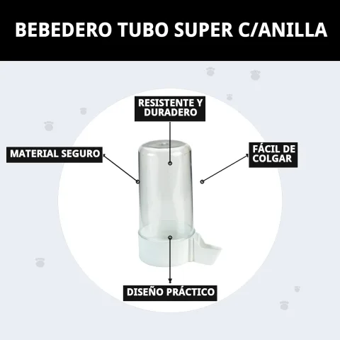 Abreuvoir tube super avec anneau en environnement domestique
