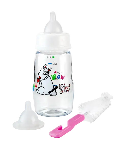 Détail de la tétine ergonomique du biberon Moly pour chiots