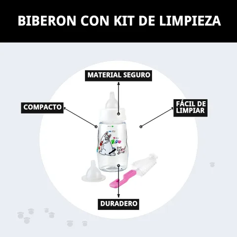 Biberon Moly prêt pour une alimentation sûre des chiots