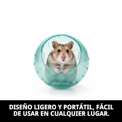 Uso supervisado de bola de ejercicio para hámster