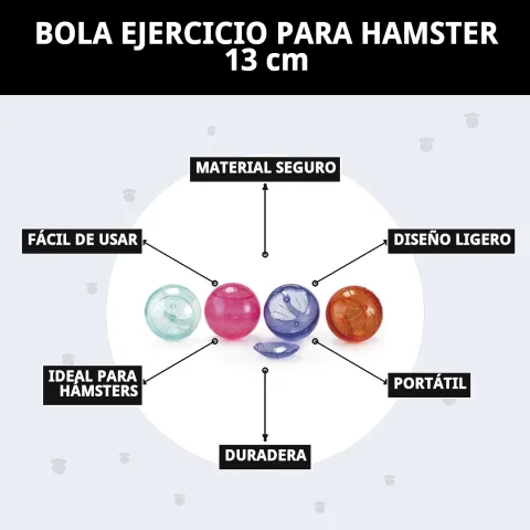Accesorio para ejercicio de hámsters enanos 13 cm