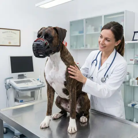 Muselière cestino pour Boxer montrant ventilation et design ergonomique