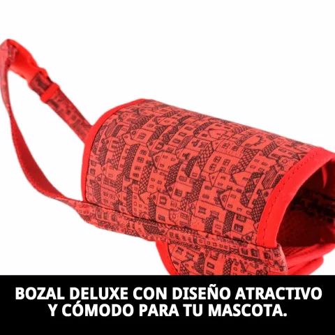 Muselière deluxe portée par un chien de grande taille