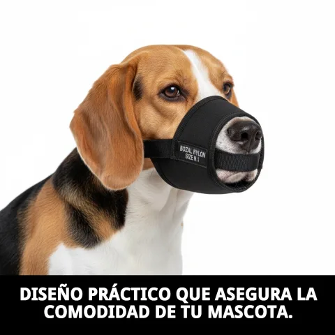 Bozal nylon para perros en visita al veterinario