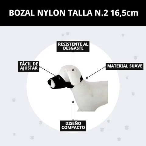 Bozal de nylon almacenado en lugar seco y fresco