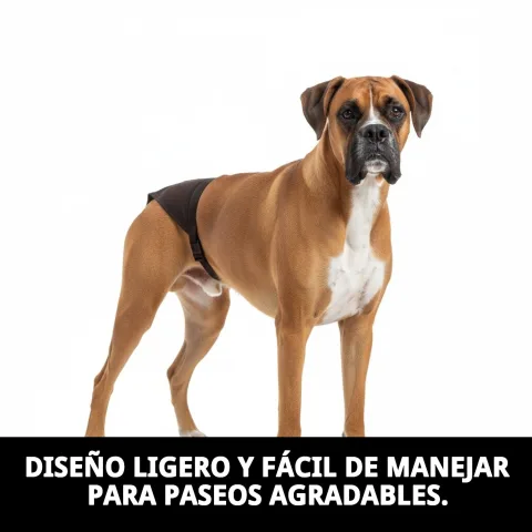Perro grande usando la braguita Slip Nylon Extra Nº5 en paseo al aire libre