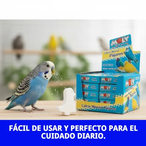 Présentoir avec 30 unités de calcium pour oiseaux Moly