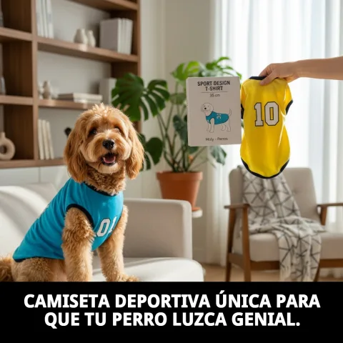 Camiseta diseño sport 35 cm modelo C color verde para perro pequeño