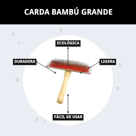 Carda ecológica de bambú para cepillado efectivo y cómodo