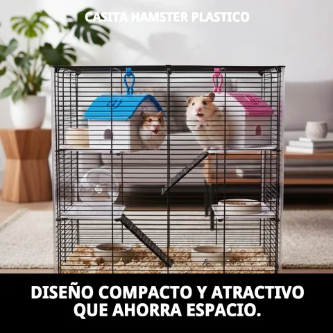 Material plástico resistente de la casita para hámster