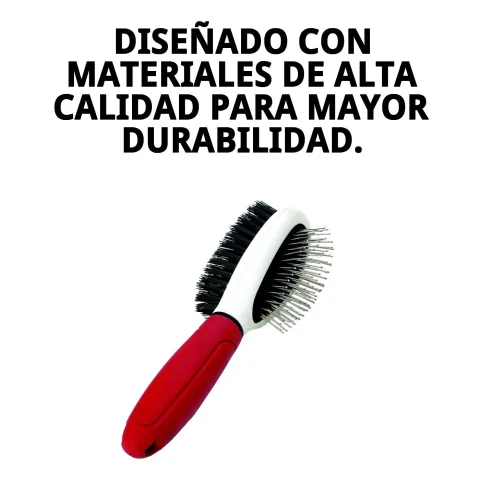 Lado de cerdas suaves para suavizar y dar brillo al pelaje
