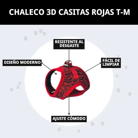 Présentation du chaleco 3D casitas rouges sur La Tribu Animale