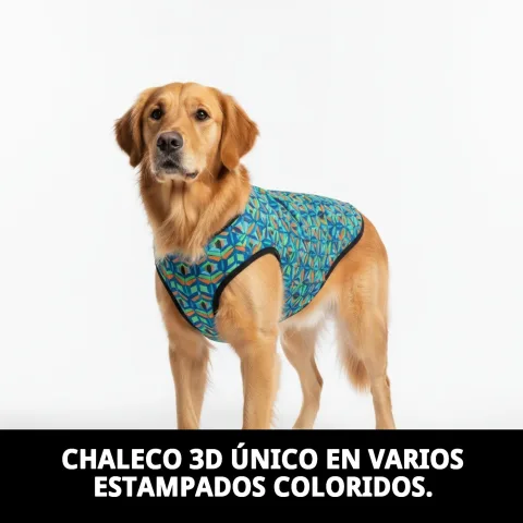 Détail du tissu respirant du chaleco 3D pour chiens