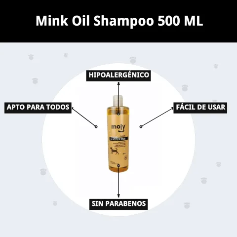 Flacon de shampoing Moly sur fond blanc pour boutique en ligne