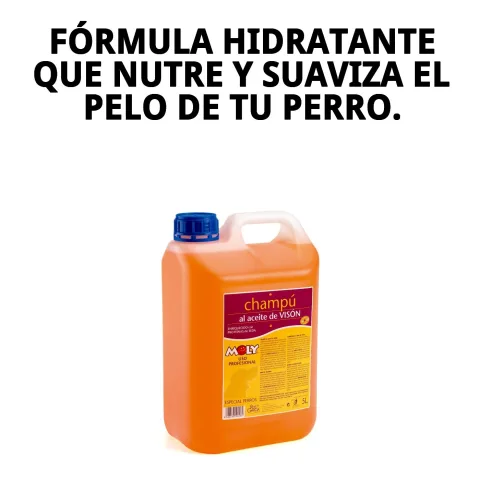 Champú profesional Moly para pelajes largos y sedosos