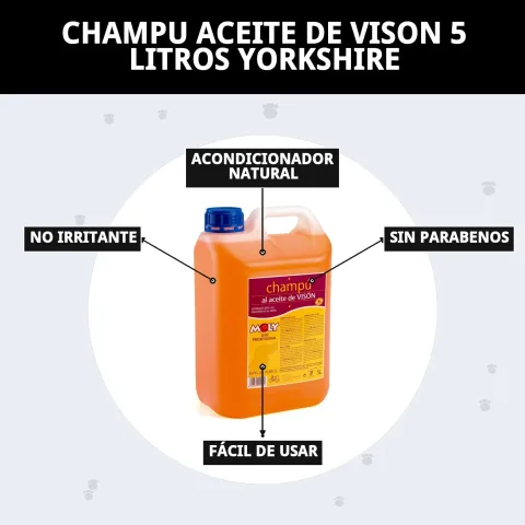 Envase grande de champú profesional para peluquerías caninas