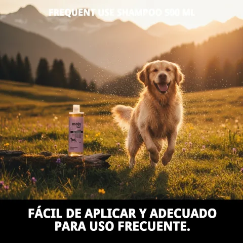 Shampoing Moly 500 ml pour usage fréquent chez les chiens