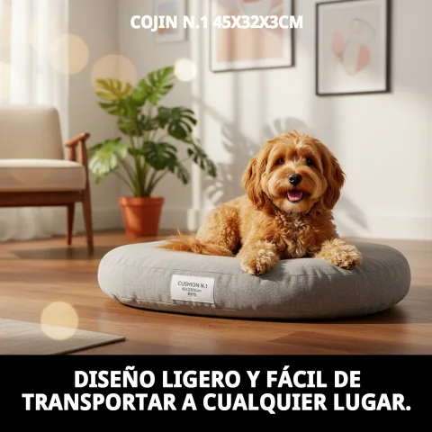 Cojín N.1 doblado para mostrar flexibilidad y textura