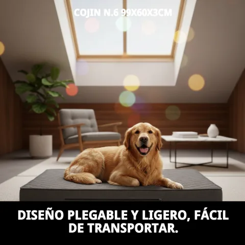 Cojín N.6 doblado mostrando funda lavable a 30 grados