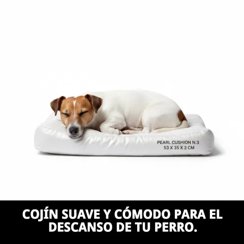 Detalle del relleno suave del cojín Perla N.3