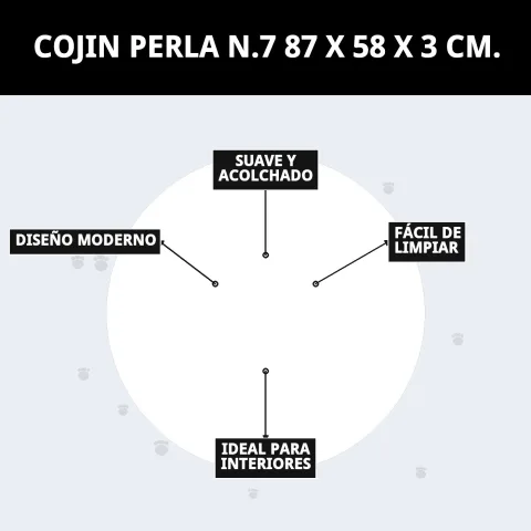 Cojín Perla N.7 fácil de transportar entre habitaciones