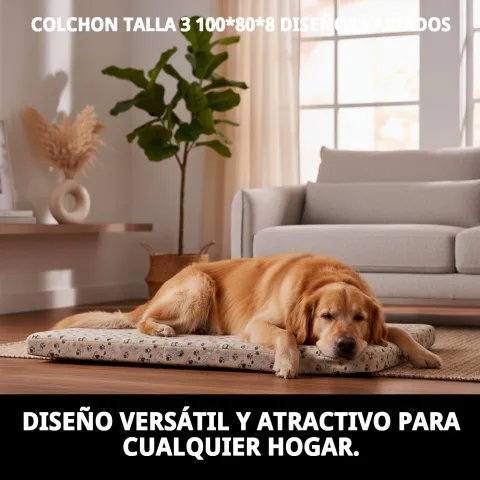 Colchón para perros con superficie fácil de limpiar