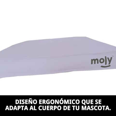 Colchón rectangular gris para perros con soporte ortopédico