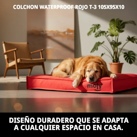 Vue latérale du matelas waterproof pour chiens