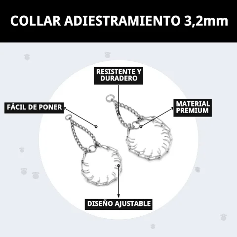 Presentación del collar de adiestramiento 3,2 mm en Mar Mascotas