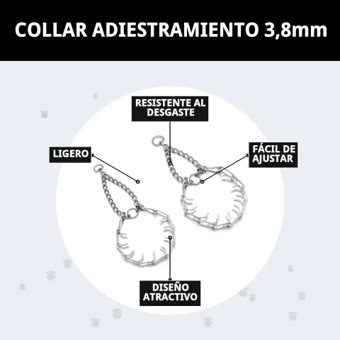 Collar de adiestramiento con diseño ergonómico para perros