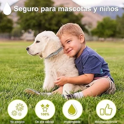 Collar antiparasitario Moly resistente al agua para perros y gatos