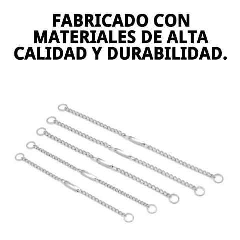 Collar cadena con placa mostrando grosor de 3 mm