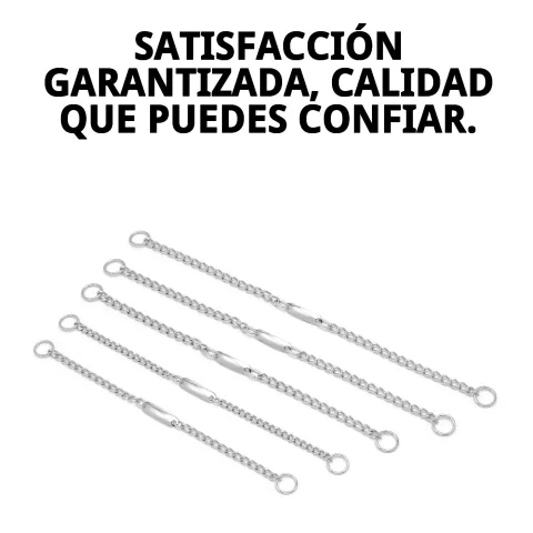 Collar cadena con placa mostrando grosor de 3,5 mm