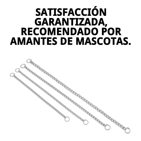 Collar cadena cromada y accesorios relacionados en Mar Mascotas