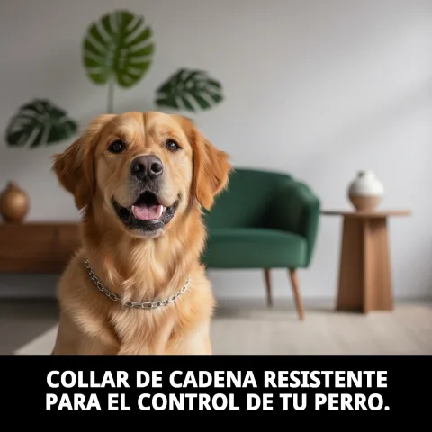 Uso del collar cadena E.LARGO en perro durante paseo