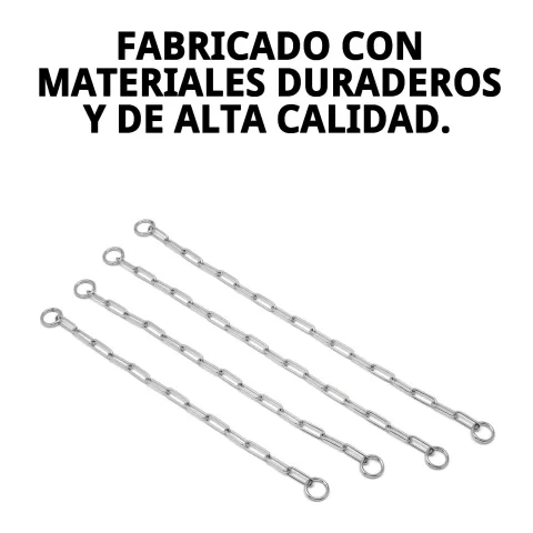 Collar cadena metálico resistente para perros grandes