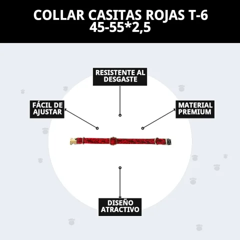 Collier Casitas Rojas T-6 propre après nettoyage au chiffon humide
