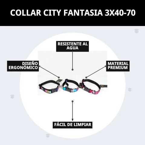 Collier City Fantasia sur fond blanc pour boutique en ligne