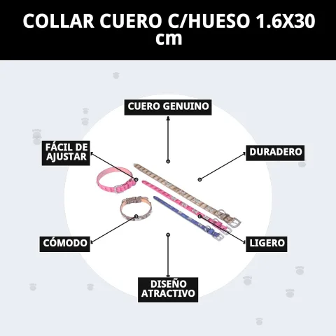 Packaging del collar cuero con hueso de Mar Mascotas