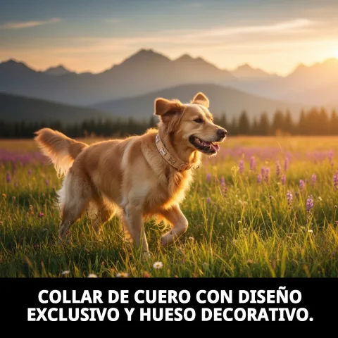 Hebilla ajustable del collar de cuero para perros
