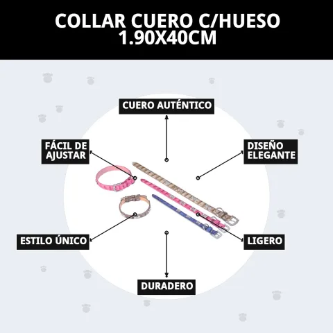 Packaging y presentación del collar de cuero con hueso