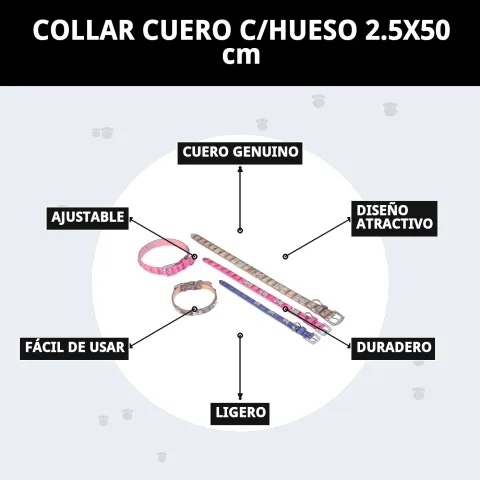 Accesorios relacionados con collar de cuero para perros