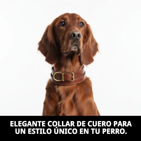 Material cuero de alta calidad collar para perros