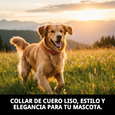 Cierre y hebilla del collar cuero liso resistente para perros