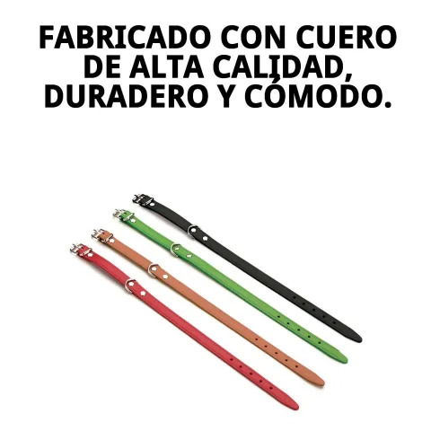Varias opciones de color del collar de cuero liso 70x3,5 cm