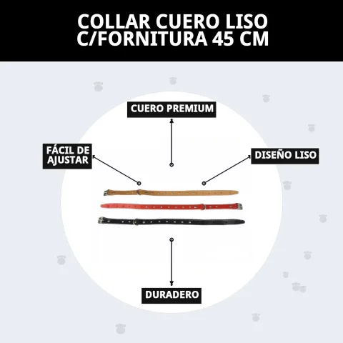 Emballage et présentation collier cuir lisse 45 cm La Tribu Animale