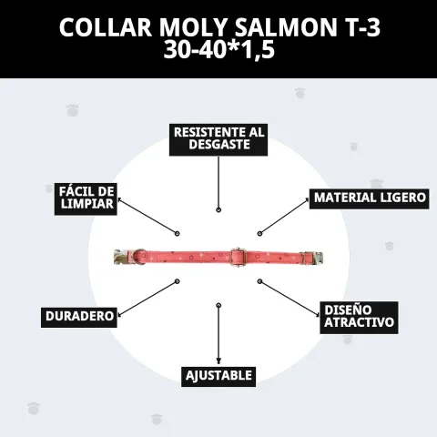 Emballage et présentation du collier Moly Salmon T-3 chez La Tribu Animale