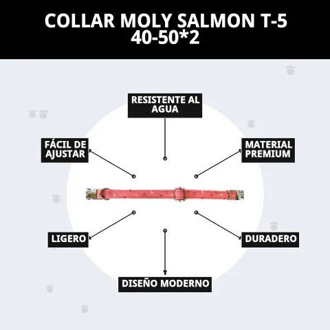 Collier Moly Salmon facile à nettoyer et entretenir
