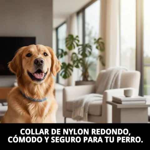 Collar nylon redondo en diferentes colores para perros