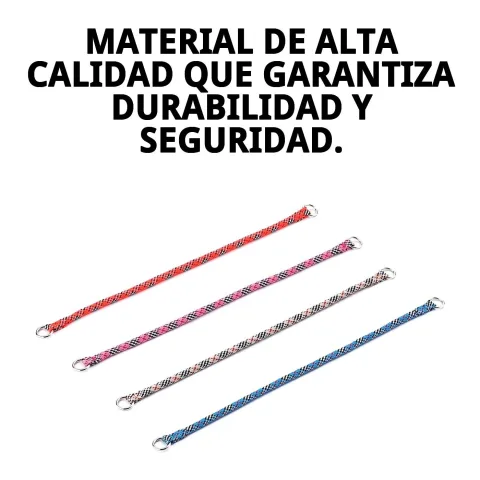 Vista lateral del collar nylon redondo 50 cm x 13 mm